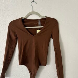 Aritzia Soft Seamless Lapis Bodysuit